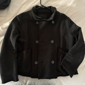 Frank & Eileen navy Double-Breasted Short Pea Jacket